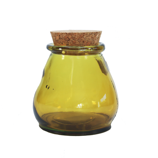 1 x Vorratsglas "Honey" mit Korkdeckel - 10 cm - 380 ml