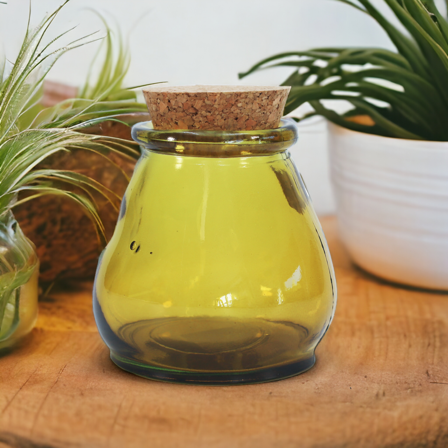 1 x Vorratsglas "Honey" mit Korkdeckel - 10 cm - 380 ml