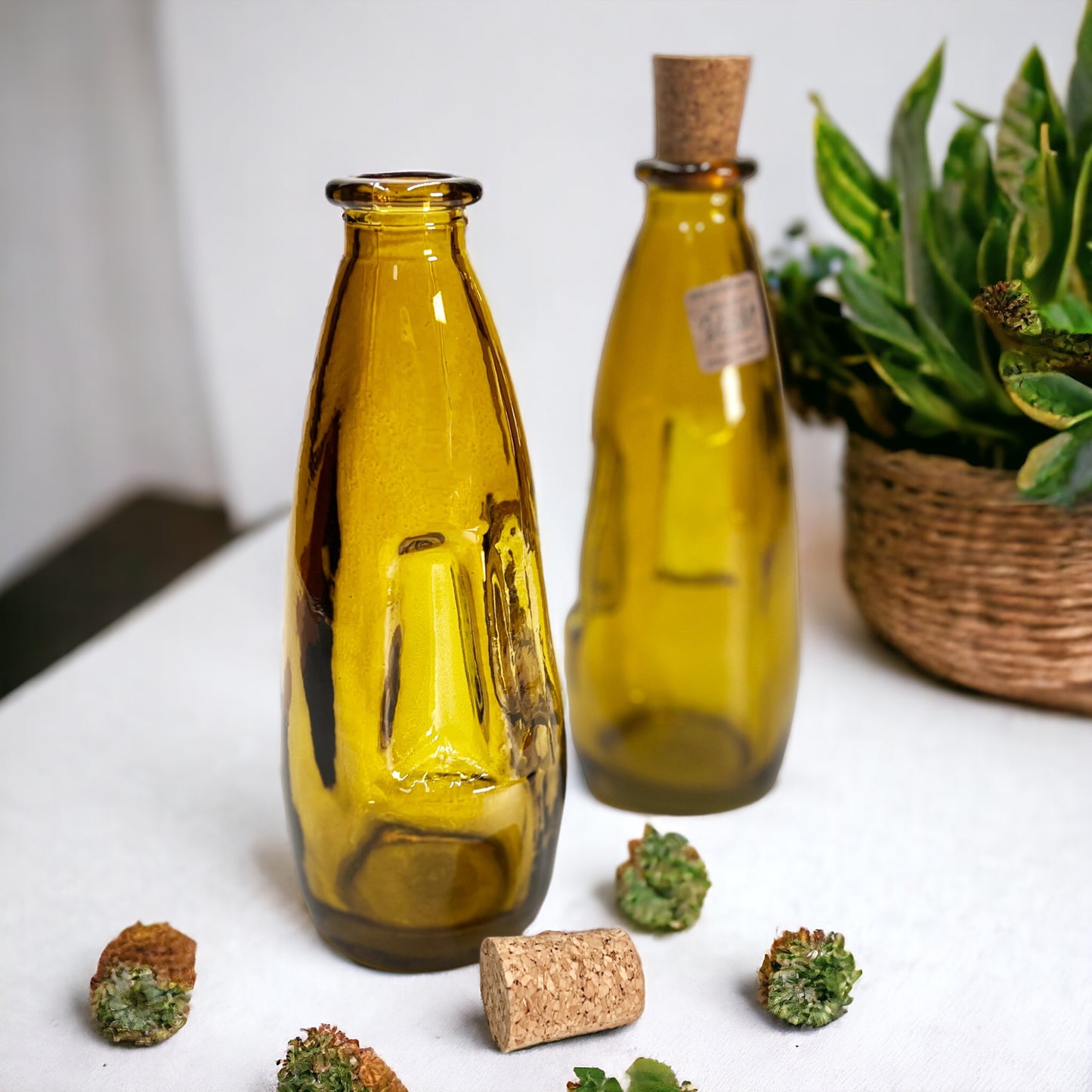 Tischvase | Flasche mit Korken "Honey" - 300 ml