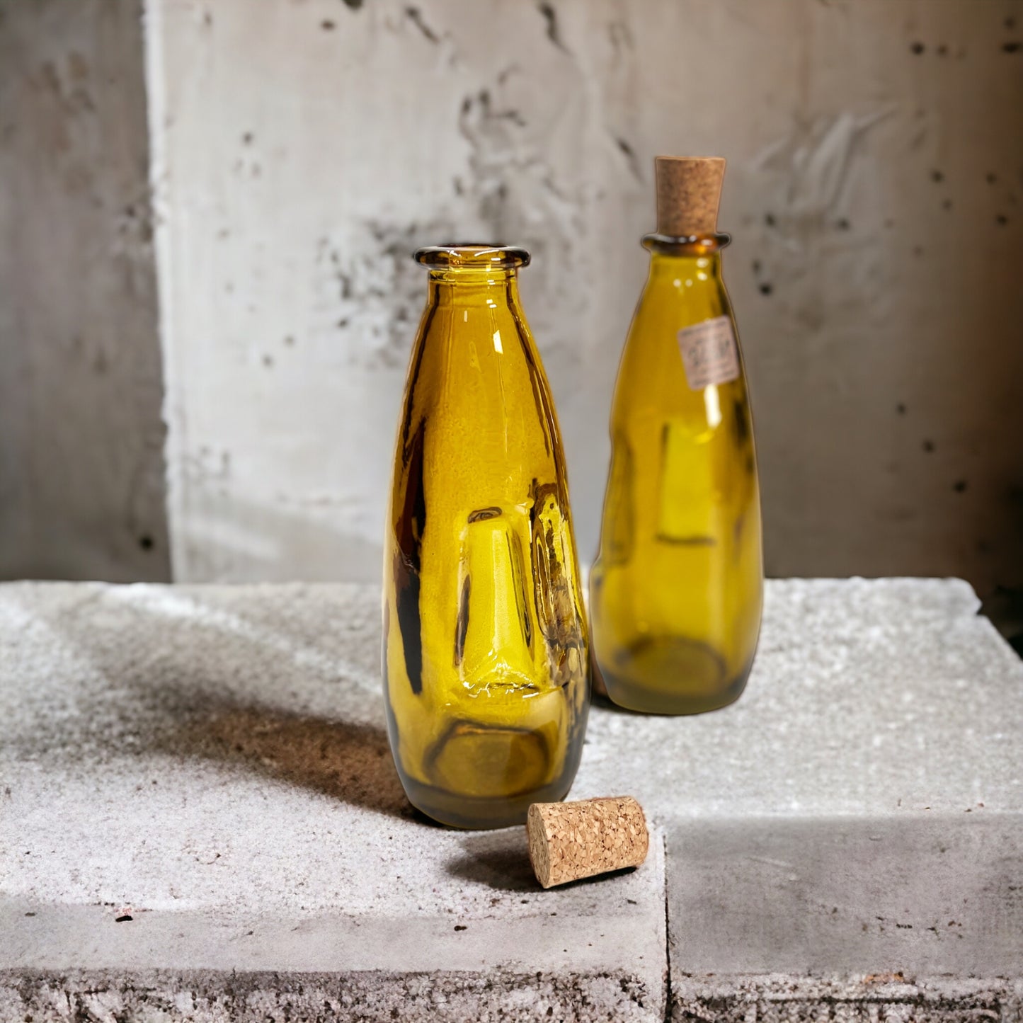 Tischvase | Flasche mit Korken "Honey" - 300 ml