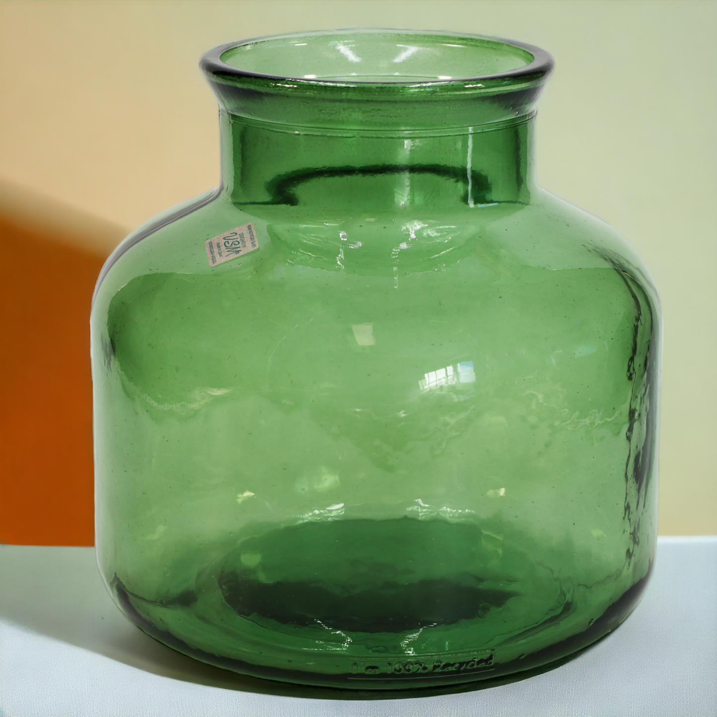 Vase "Julo" XL grün, modernes Design - 23 cm