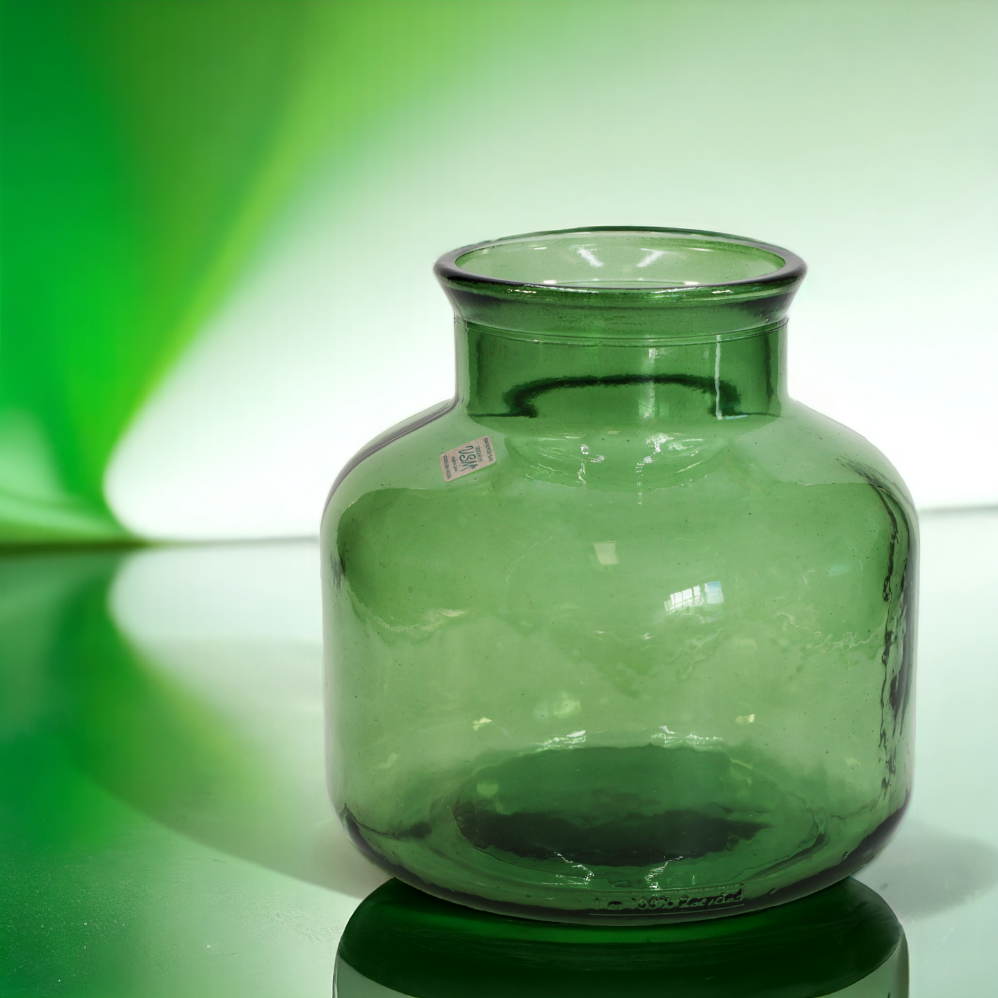 Vase "Julo" XL grün, modernes Design - 23 cm
