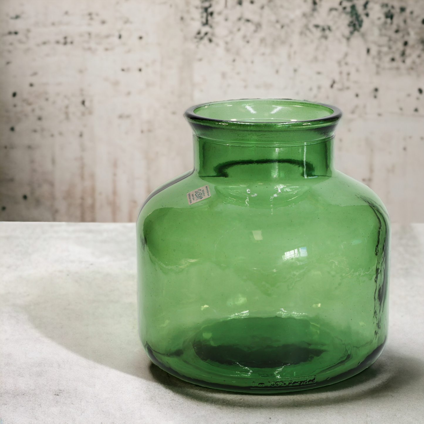 Vase "Julo" XL grün, modernes Design - 23 cm