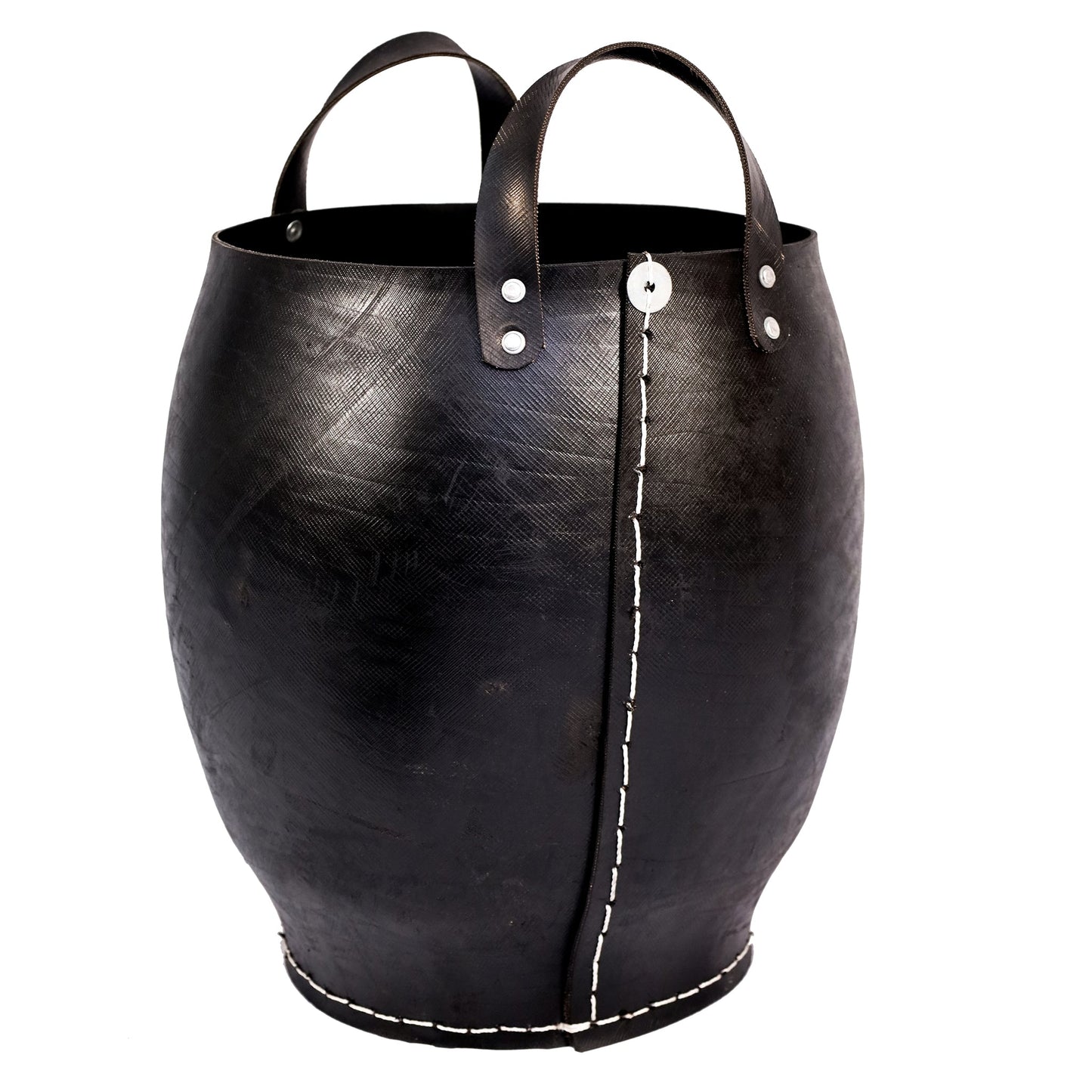 Korb Gummikorb aus recycelten Reifen für Brennholz, Übertopf - 42 cm - mittel