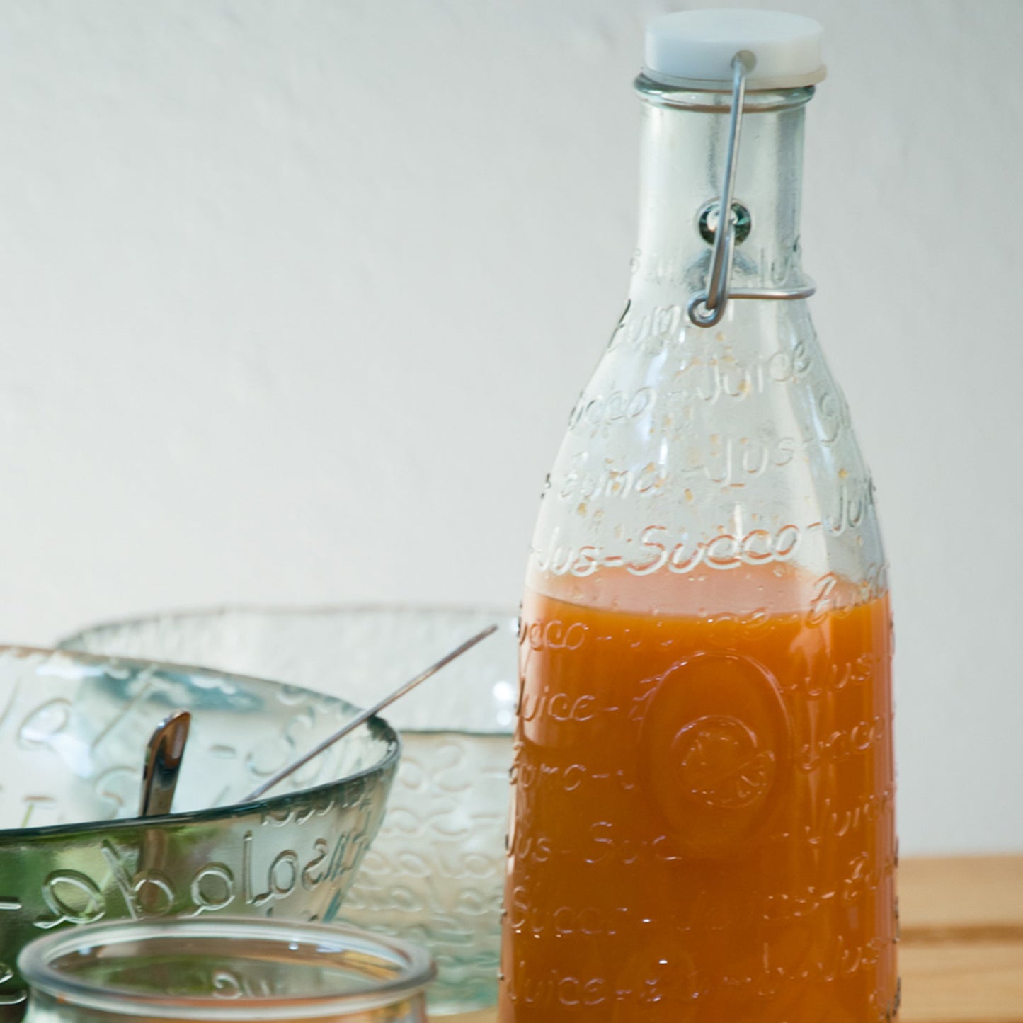 Glasschale | Salatschale "Mediterraneo" Ø 30 cm mit Schrift