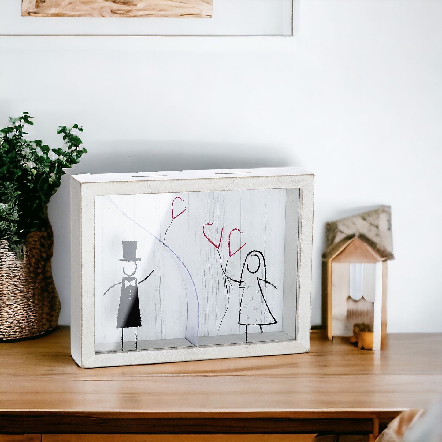 Spardose "Hochzeitspaar" | Hochzeitsplaner, Die Frau gewinnt dabei immer 17 x 22 cm mit