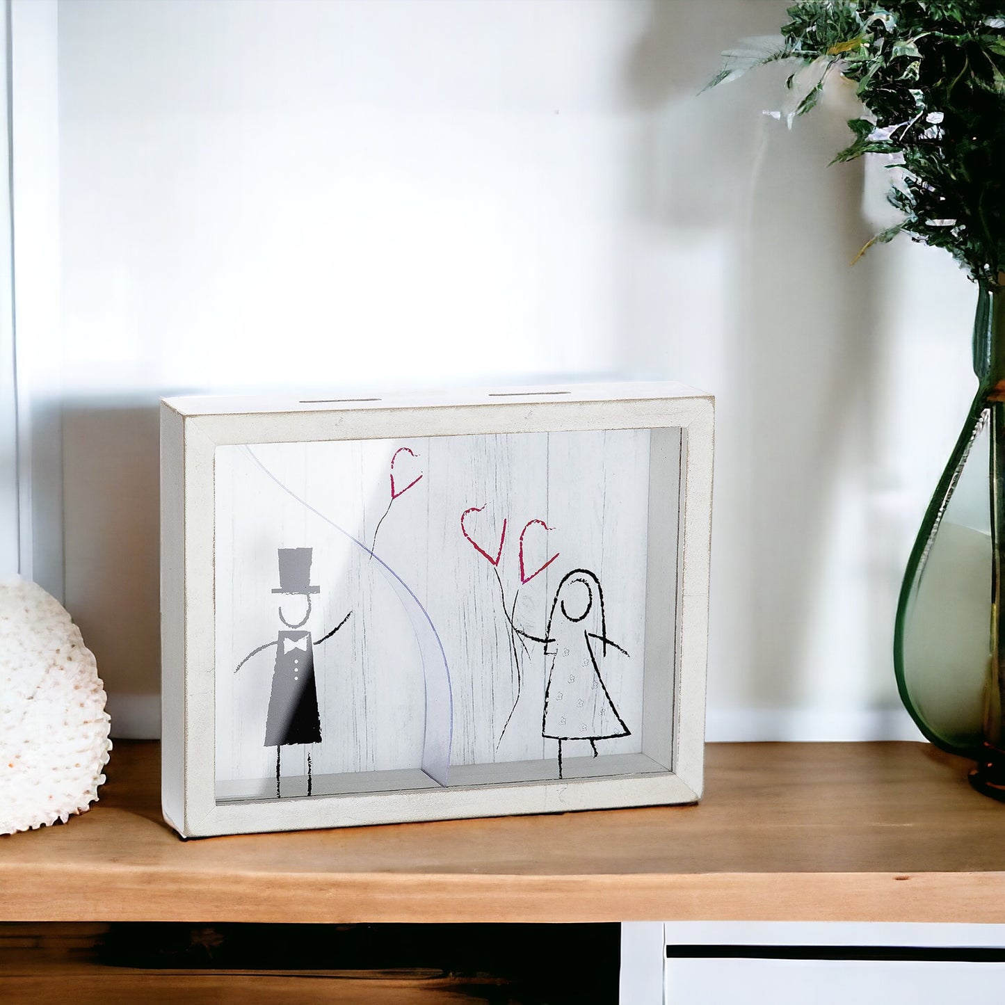 Spardose "Hochzeitspaar" | Hochzeitsplaner, Die Frau gewinnt dabei immer 17 x 22 cm mit