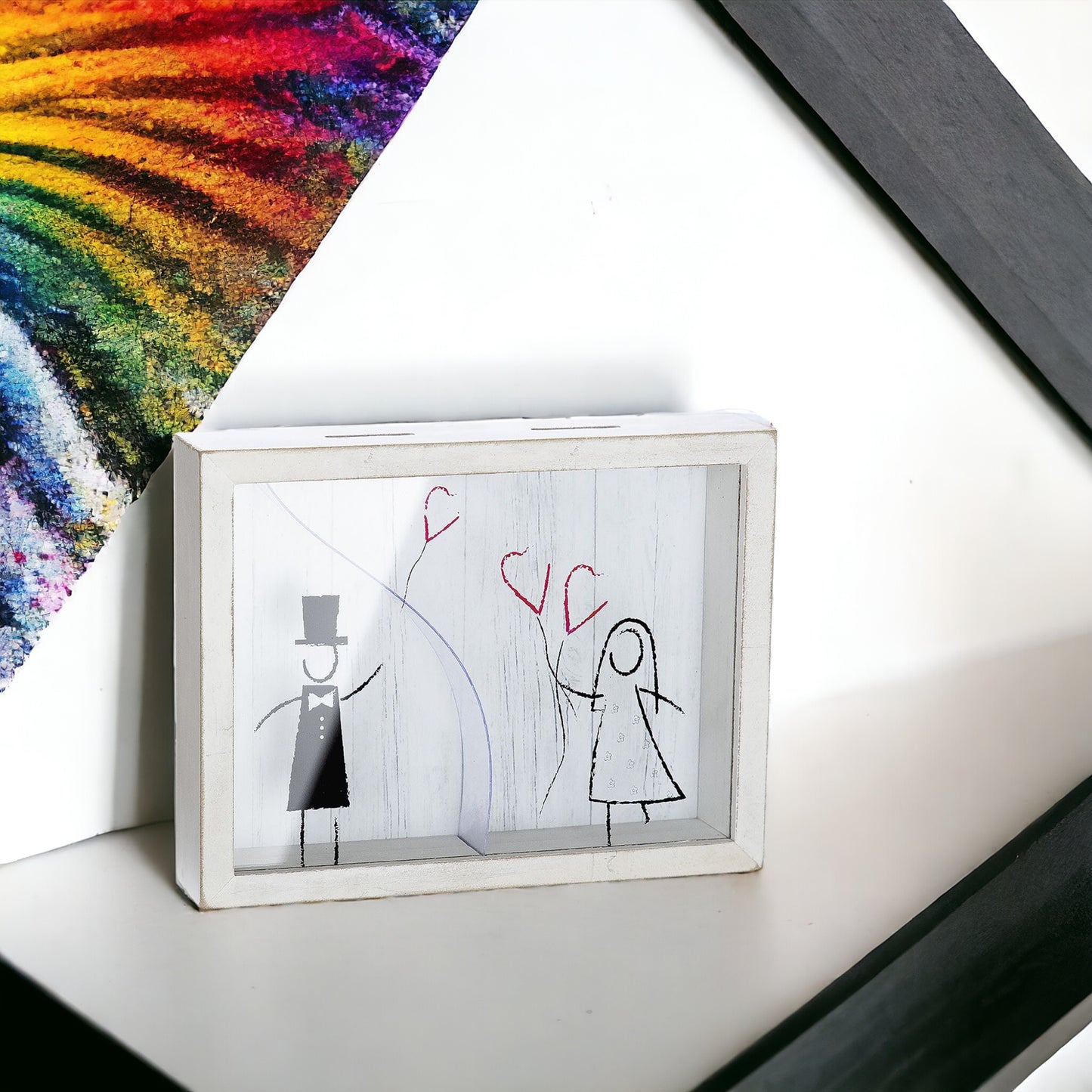 Spardose "Hochzeitspaar" | Hochzeitsplaner, Die Frau gewinnt dabei immer 17 x 22 cm mit
