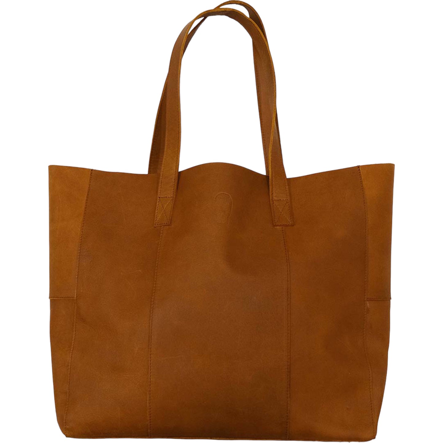 Ledertasche | Shoppen "Renee"  aus Büffelleder -braun Naturprodukt - Unikat - 33 x 36 cm