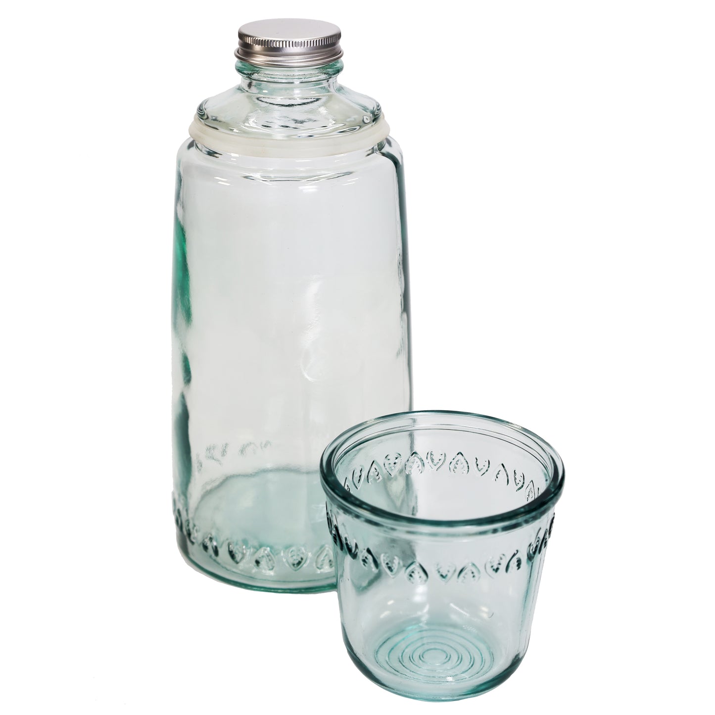 Trinkflasche "To Go" - Flasche und Becher im 2-teiligen Set - 28 cm