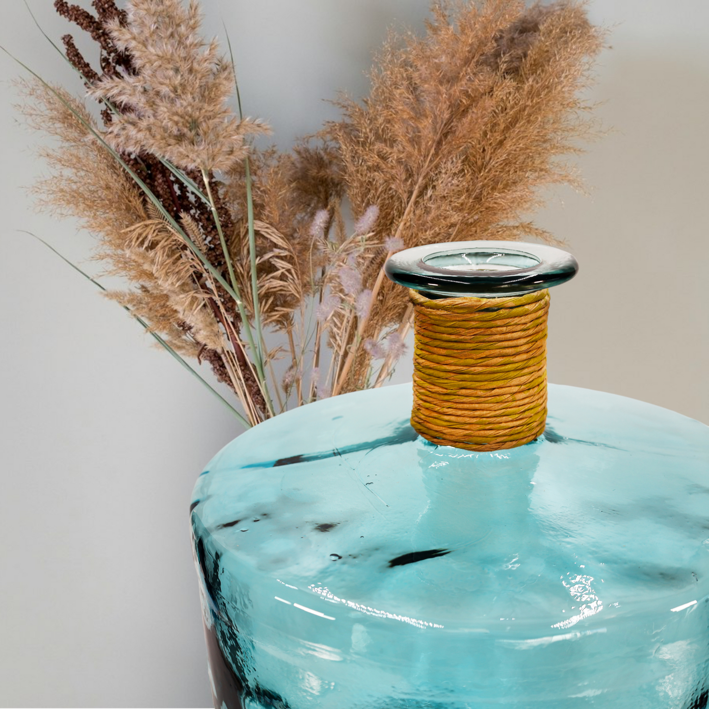 Vase - Bodenvase "Frances" mit Naturkordel - 45 cm
