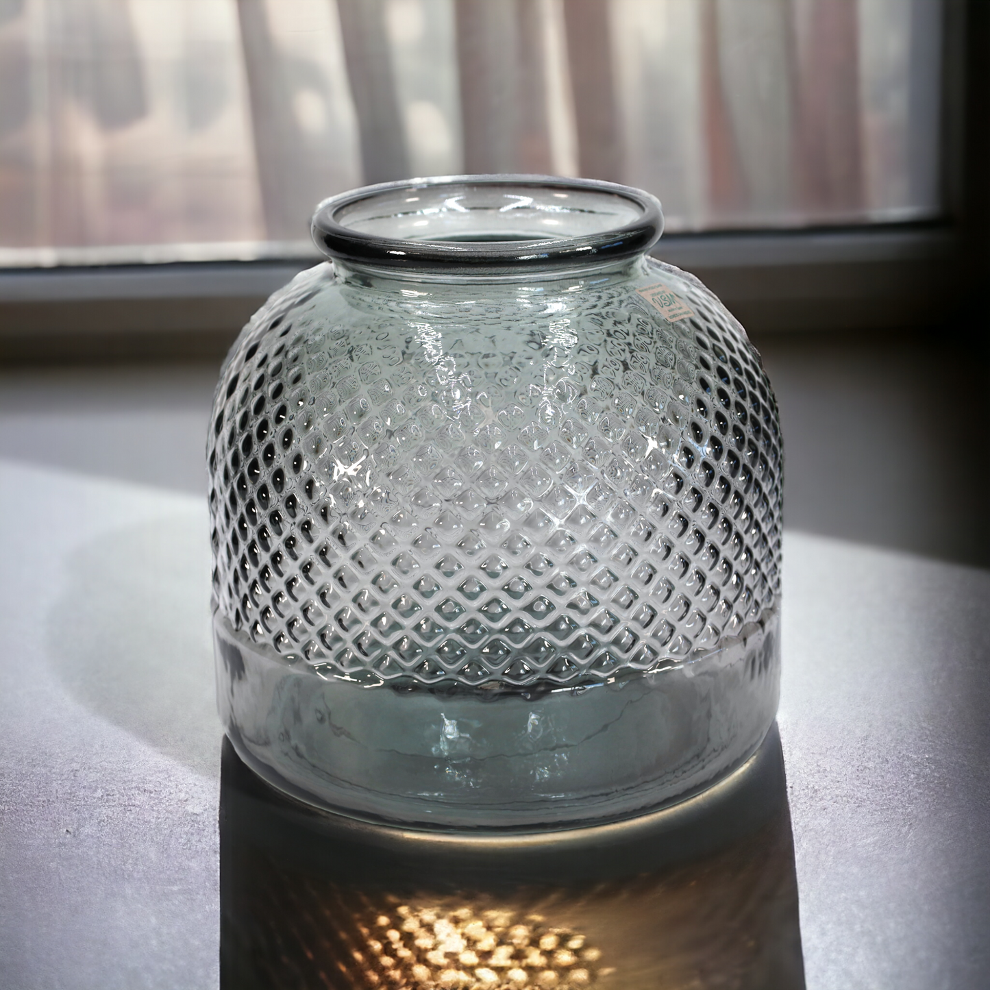 Windlicht | Vase XL "Mora" eisgrau - 24 cm - 680 ml