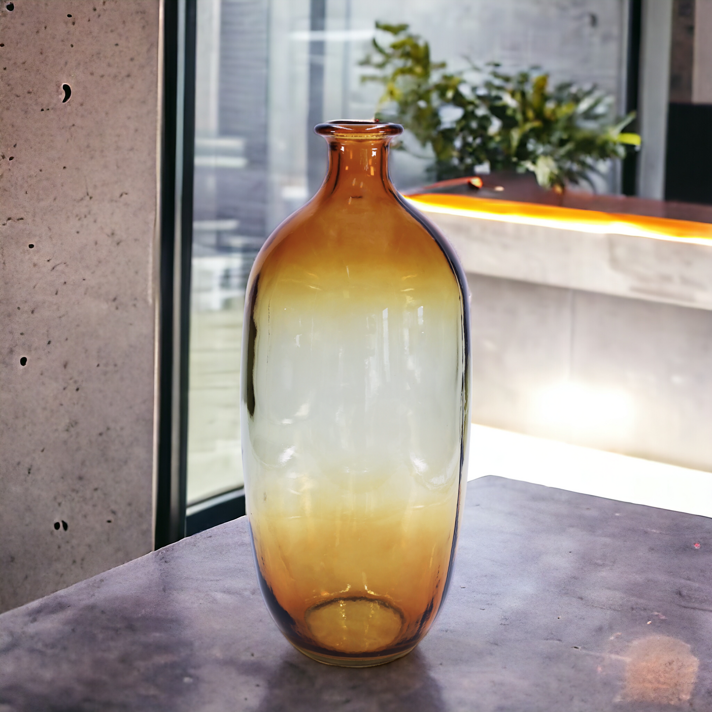 Vase "Napoles" braun-gelb-goldener Farbverlauf - 38 cm