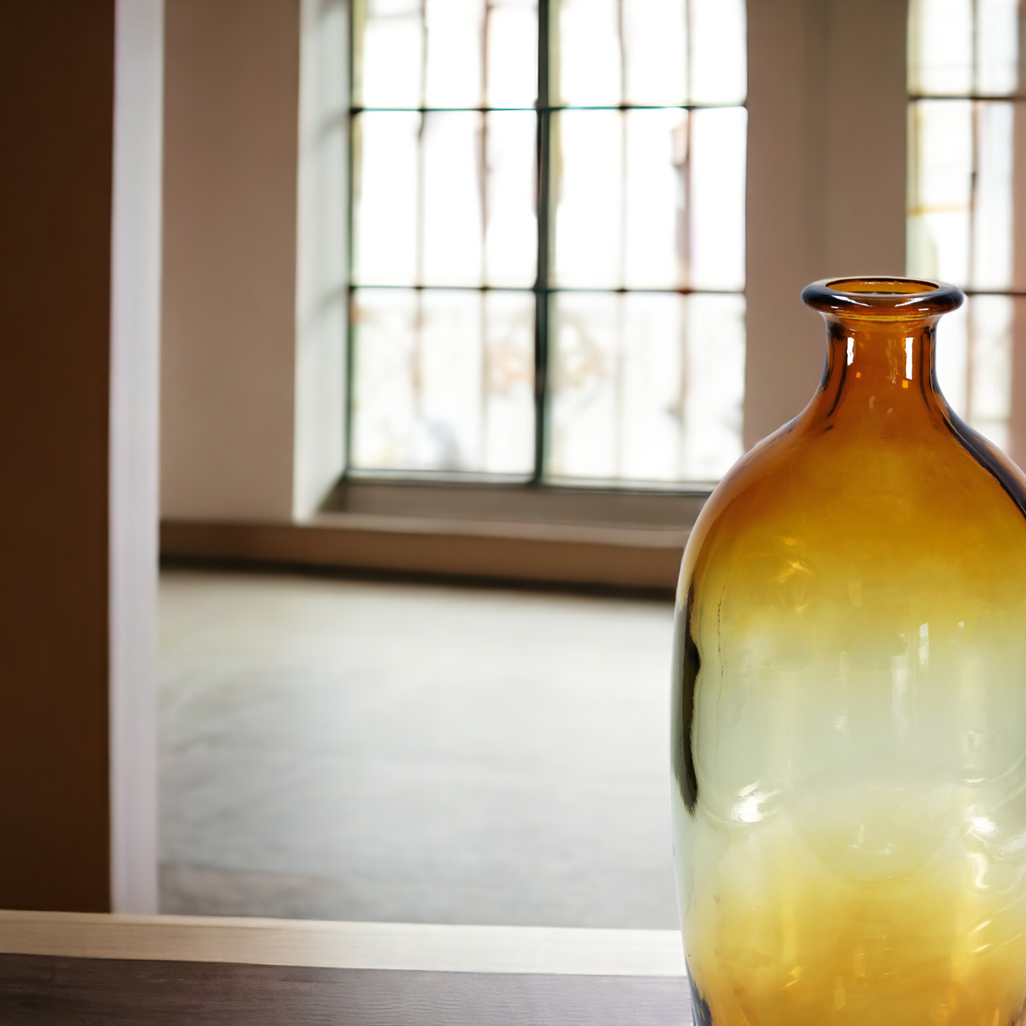 Vase "Napoles" braun-gelb-goldener Farbverlauf - 38 cm
