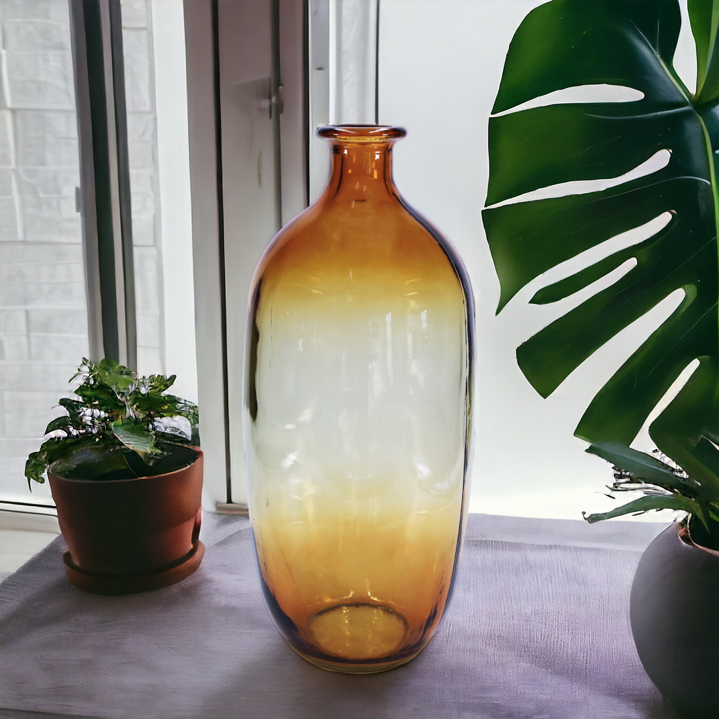 Vase "Napoles" braun-gelb-goldener Farbverlauf - 38 cm