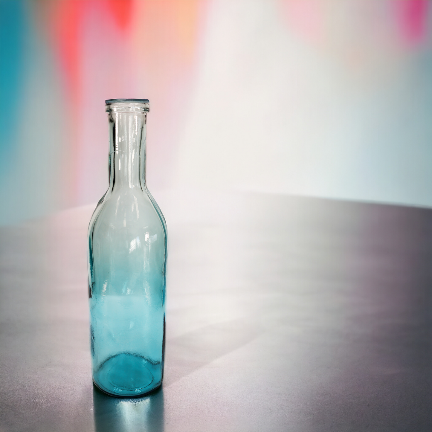 Vase - Flaschenvase "Rioja" mit blauem Farbverlauf - 50 cm