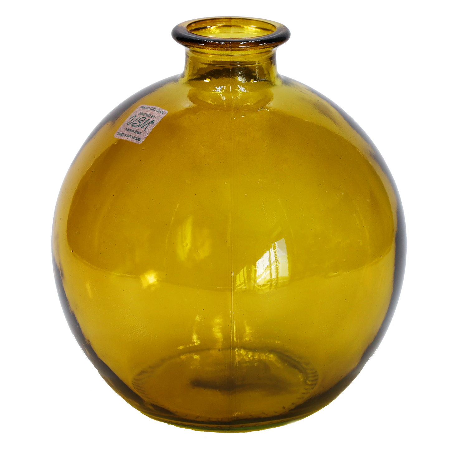 Kugelvase | Blumenvase "Sira" Honey - schöne runde Form - 18 cm