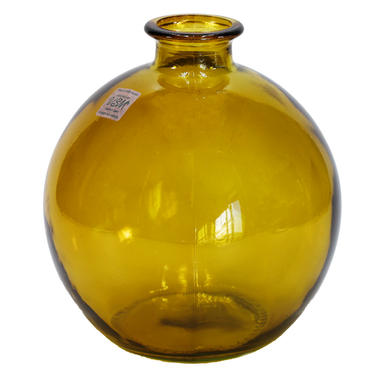 Kugelvase | Blumenvase "Sira" Honey - schöne runde Form - 18 cm