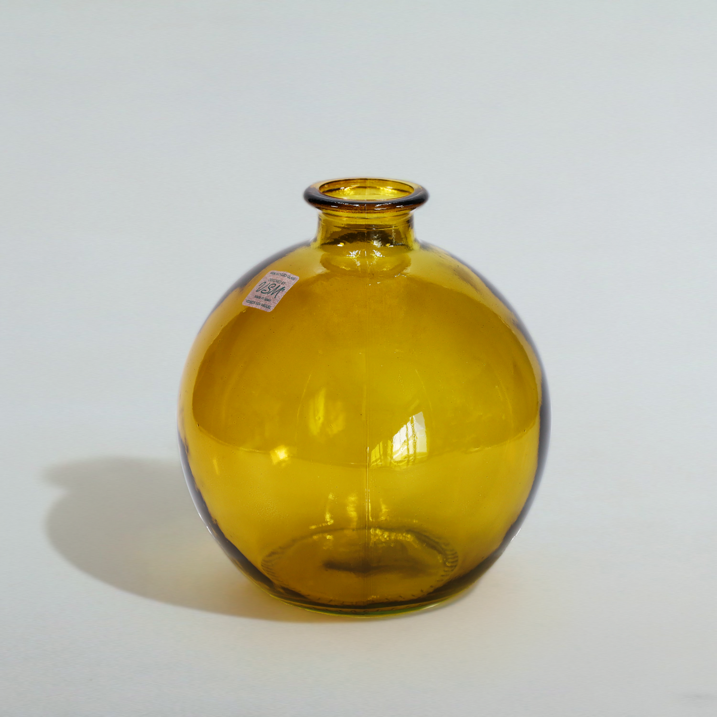Kugelvase | Blumenvase "Sira" Honey - schöne runde Form - 18 cm