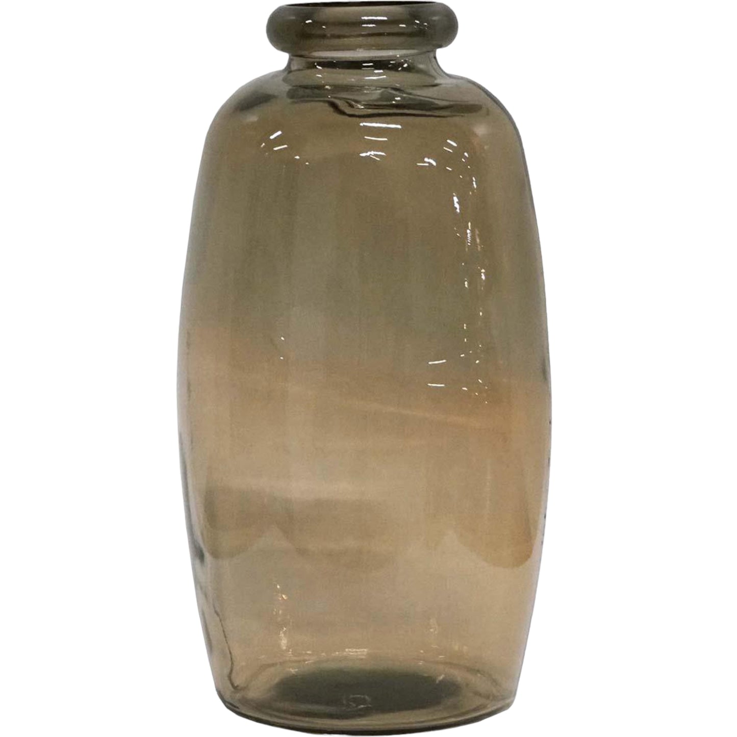 Glasvase | Blumenvase "Shape" M - rauchgrau 35x16x16x cm recyceltes Glas