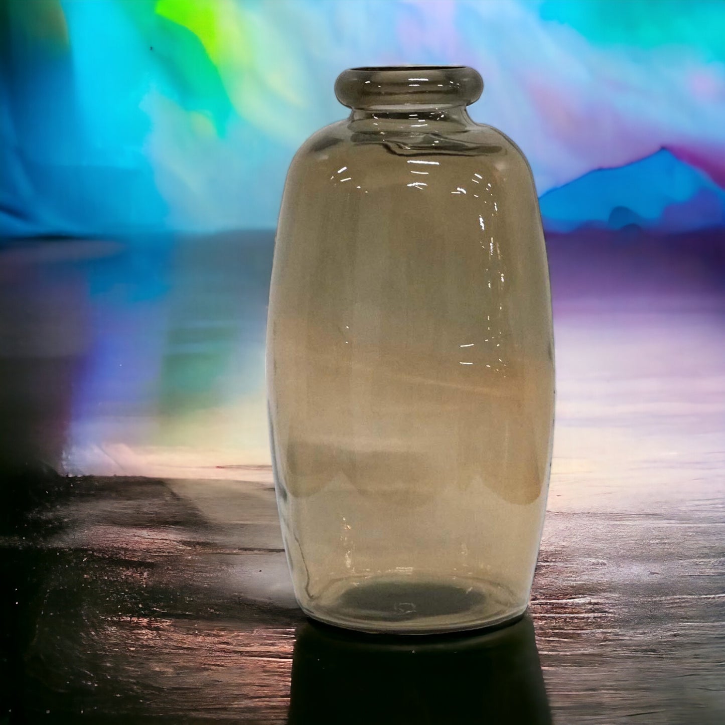 Glasvase | Blumenvase "Shape" M - rauchgrau 35x16x16x cm recyceltes Glas