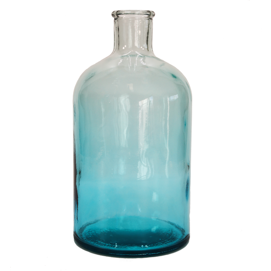 Vase "Retro" mit blauem Farbverlauf - 22 cm