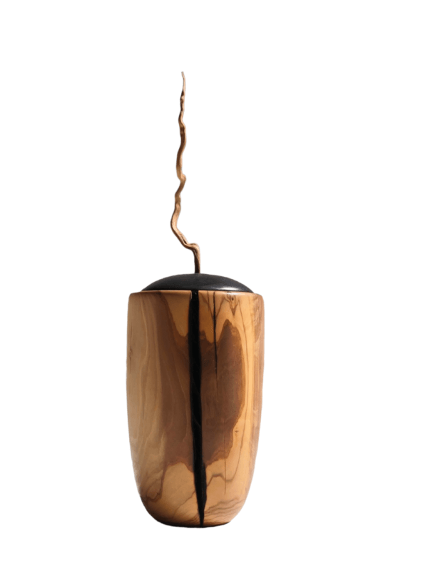 Kunst Gefäß aus Olivenholz