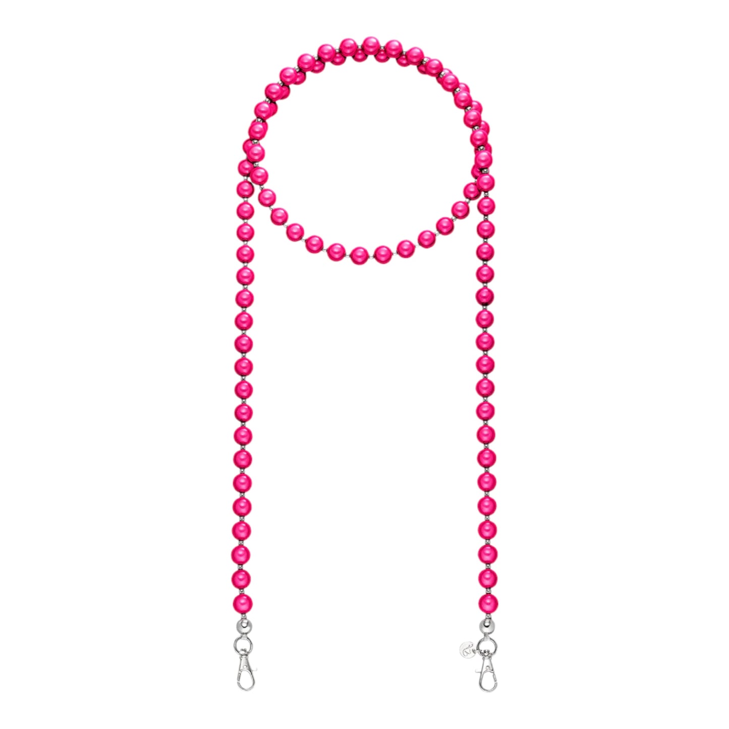 Handykette "Ella in Love", aus 12 mm Perlen "Pink Cosmos" - 137 cm inkl. Adapter