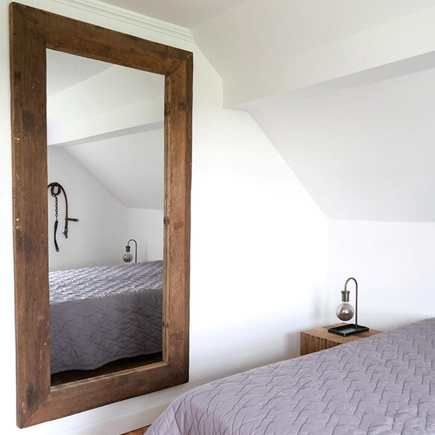 Tischlampe "Ryan" aus Eisen, natur lackiert mit Schalter 35 x 25 cm