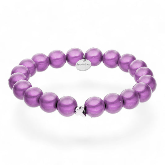 "Ella in Love" Digital Lavendel Perlenarmband