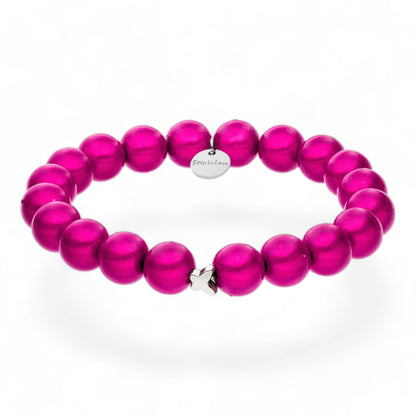 "Ella in Love" Pink Cosmos Perlenarmband