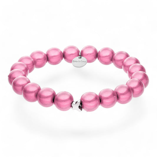 "Ella in Love" Rosado Perlenarmband