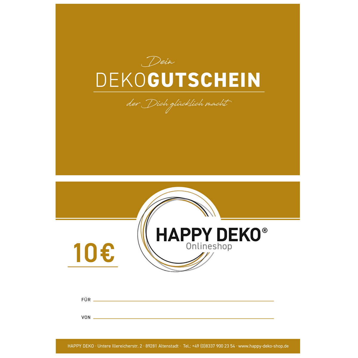 HAPPY DEKO SHOP Geschenkgutscheine – Happy Deko Shop