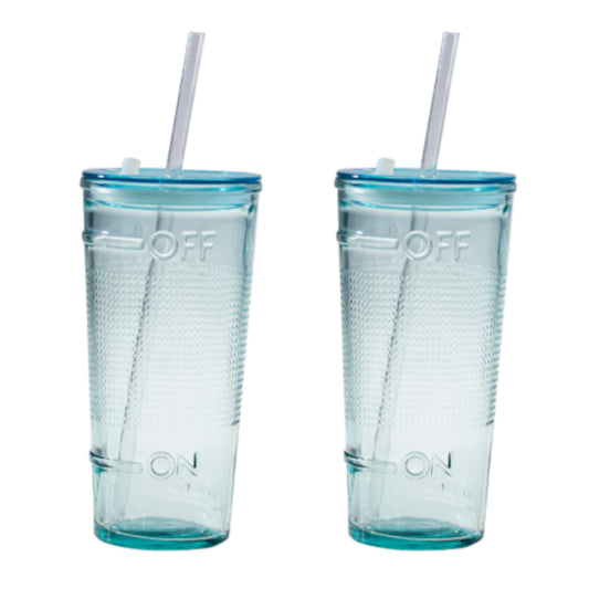 Glas Trinkglas -  to go "Off and on" 500ml 2er Set