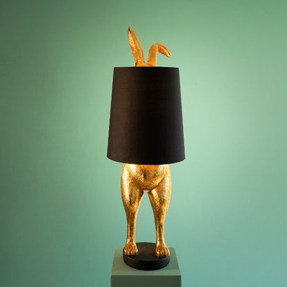 Tischleuchte Hiding Bunny®, gold/schwarz 74 cm inkl. Kabel und Schalter