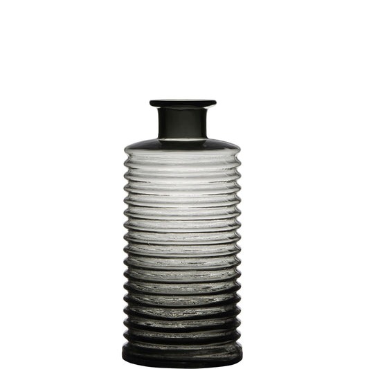 Glasvase - Flaschenvase "Linie" Grau 21,5 cm
