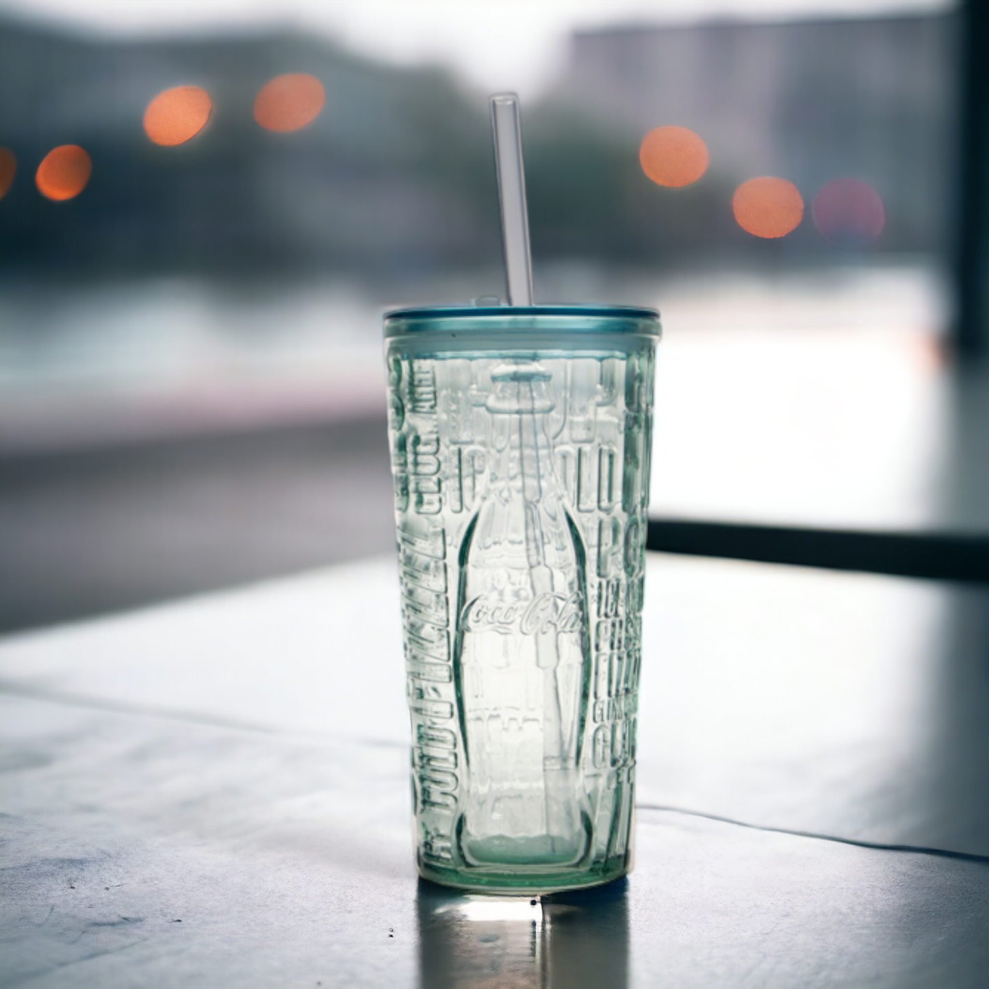 Coca Cola® Trinkglas №4 mit Strohhalm 500 ml 2er Set