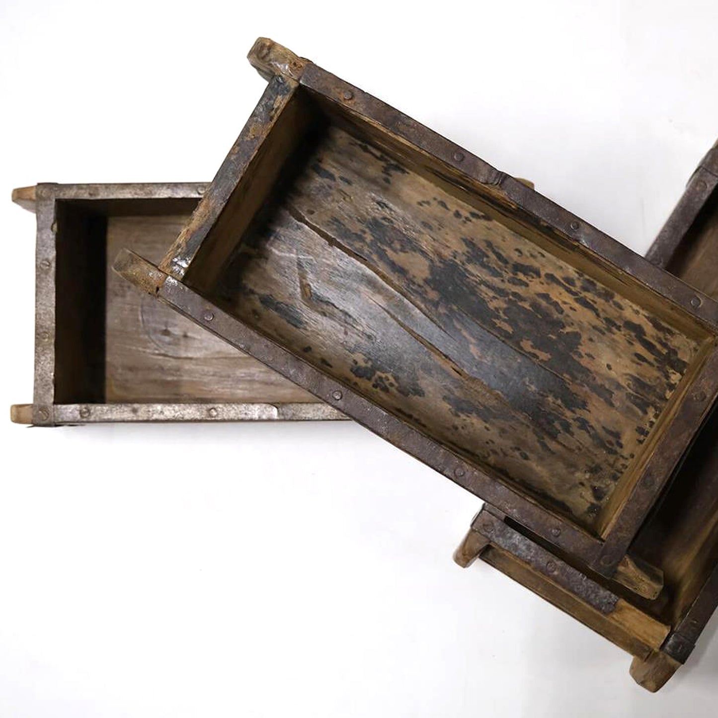 Holzschatulle, Holzkiste "Alte Ziegelform" - gewachst 30 cm
