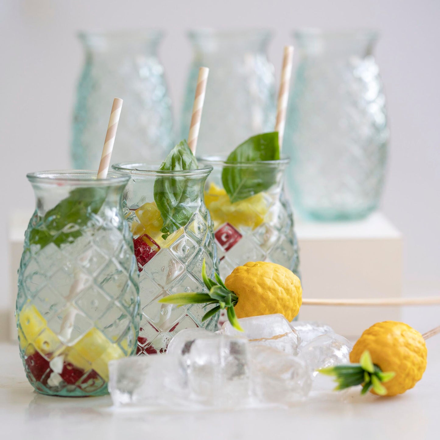 Cocktailglas | Trinkglas Ananas 385 ml 6er Set