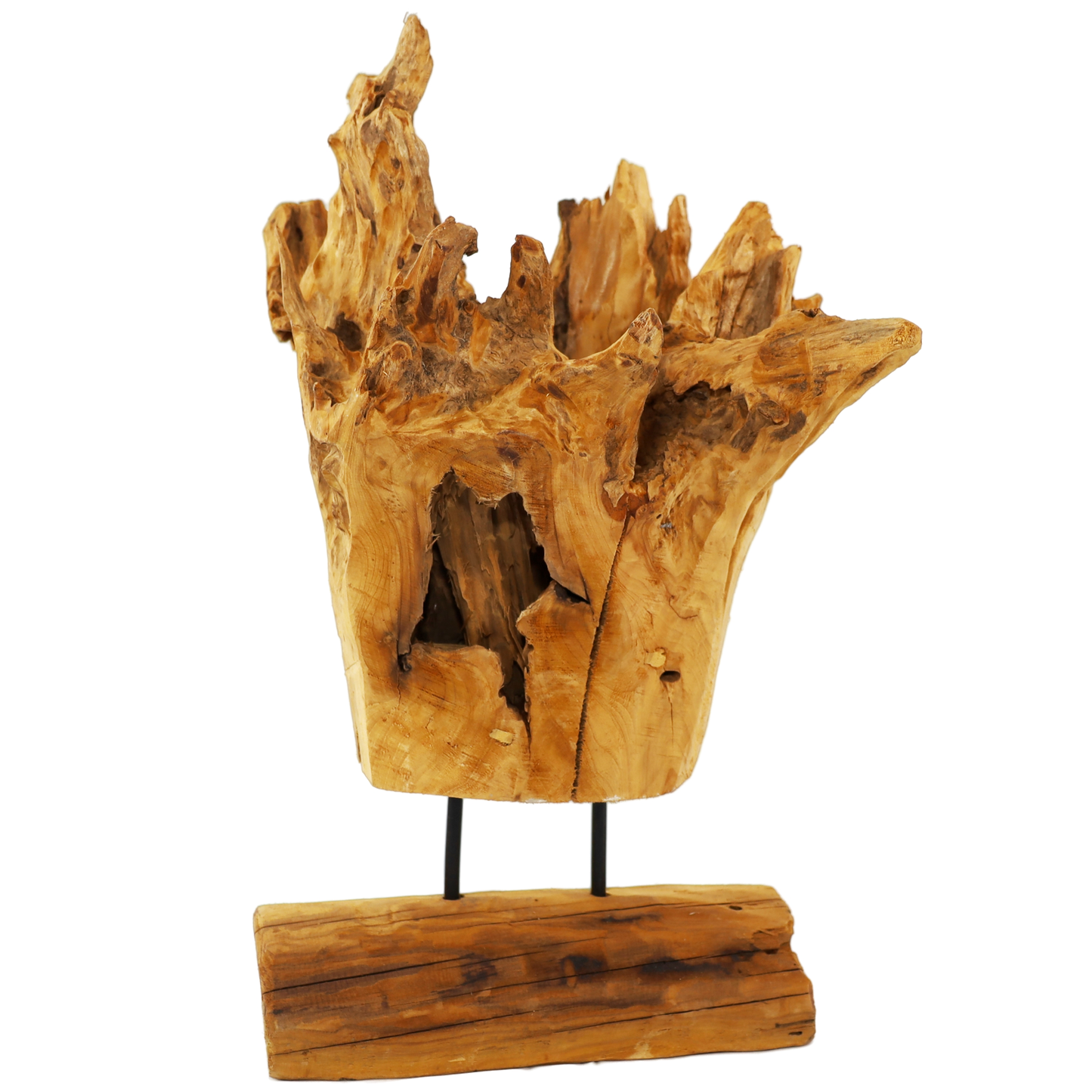 Holzskulptur "BigWood-Fire" (Wurzelholz) auf Ständer ca. 55 cm - Handarbeit - Unikat