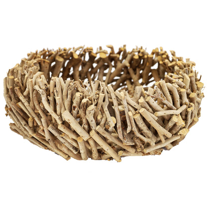 Holzkorb | Schale aus Teebaumstrauchästen 2 tlg. - Handarbeit - 43 cm | 30 cm