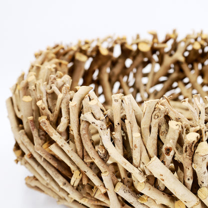 Holzkorb | Schale aus Teebaumstrauchästen 2 tlg. - Handarbeit - 43 cm | 30 cm