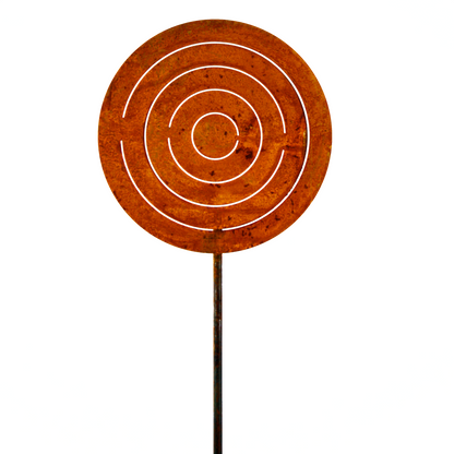Gartenstecker "Wirbel"  | Blumenbeet und Topfdekoration - 20 cm, auf Stab 120 cm
