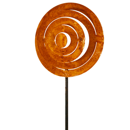Gartenstecker "Wirbel"  | Blumenbeet und Topfdekoration - 20 cm, auf Stab 120 cm