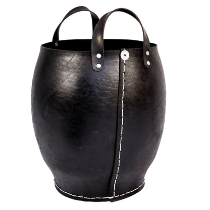 Korb Gummikorb aus recycelten Reifen für Brennholz, Übertopf - 42 cm - mittel