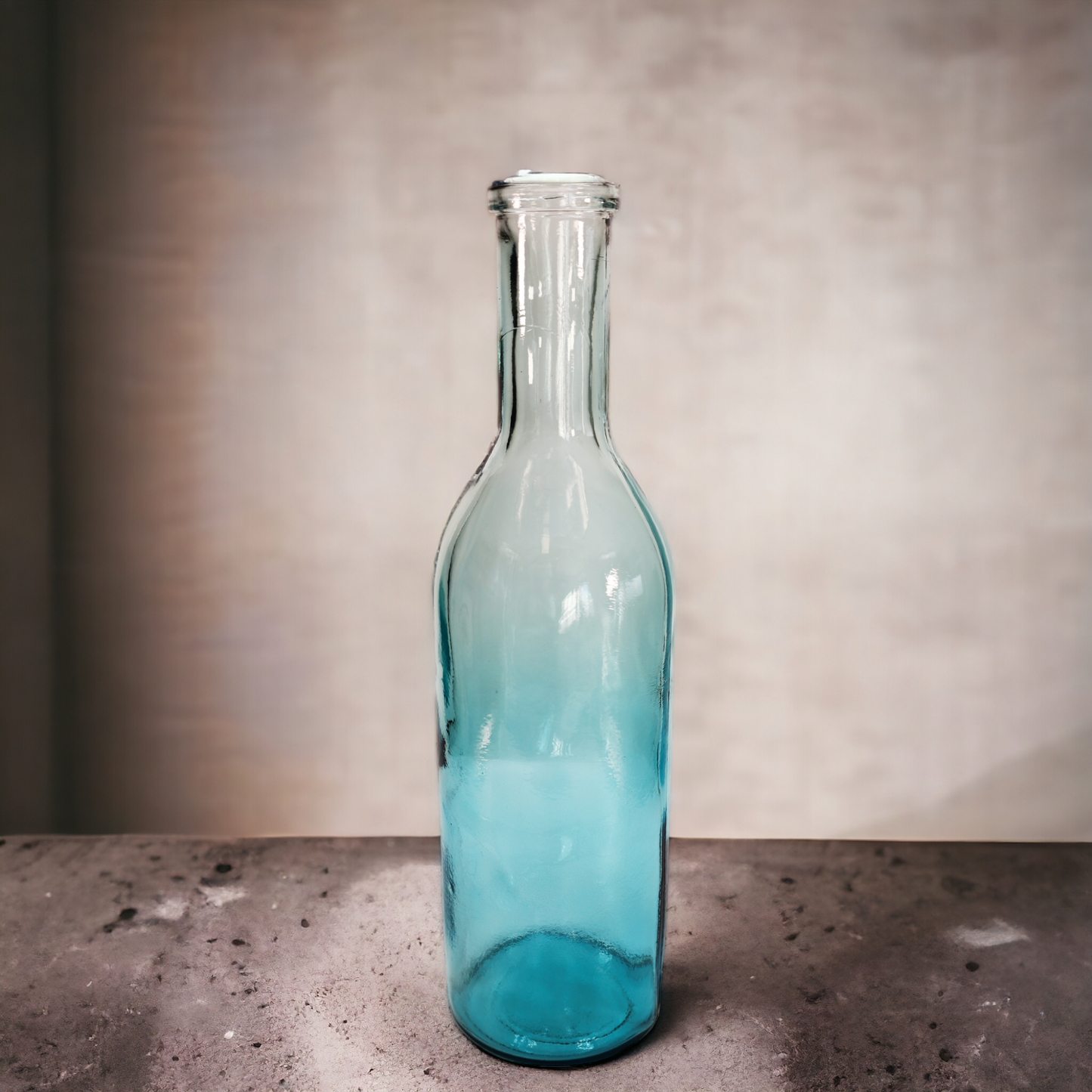 Vase - Flaschenvase "Rioja" mit blauem Farbverlauf - 50 cm